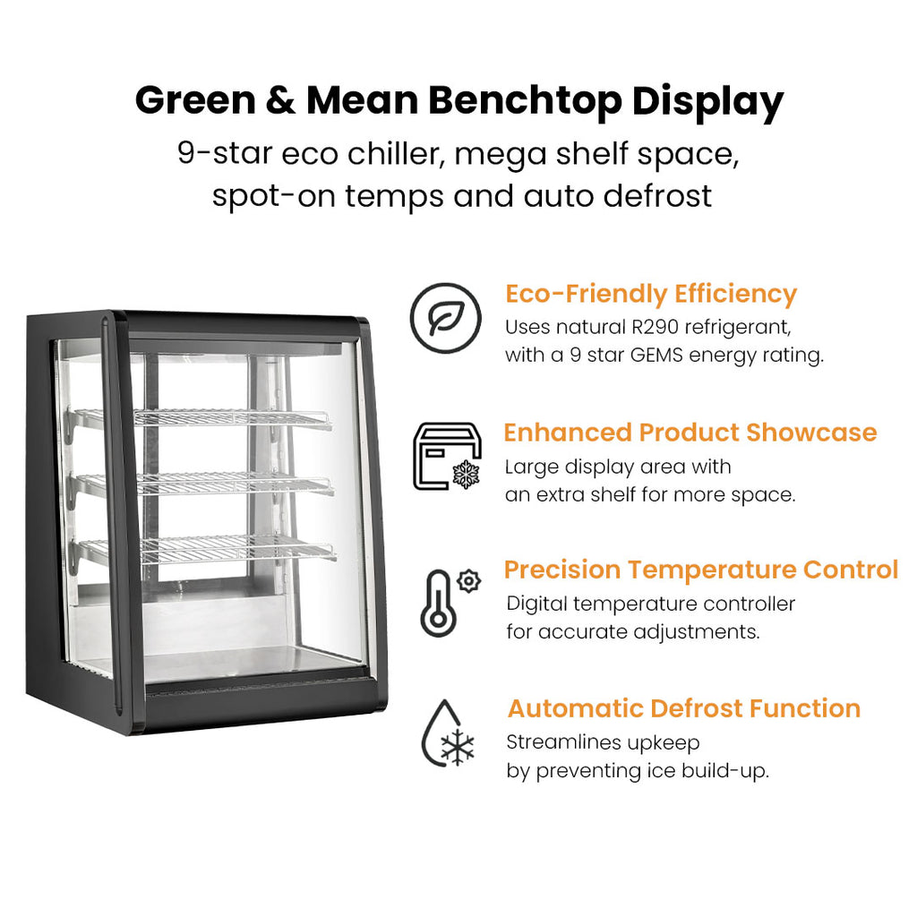 Bonvue FED CTA-196 - Countertop Angled Chilled Food Display 196L - image 5