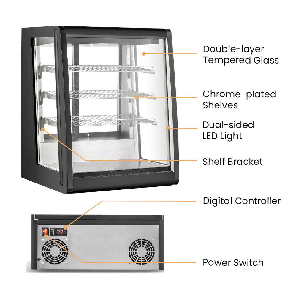 Bonvue FED CTA-246 - Countertop Angled Chilled Food Display 246L - image 3