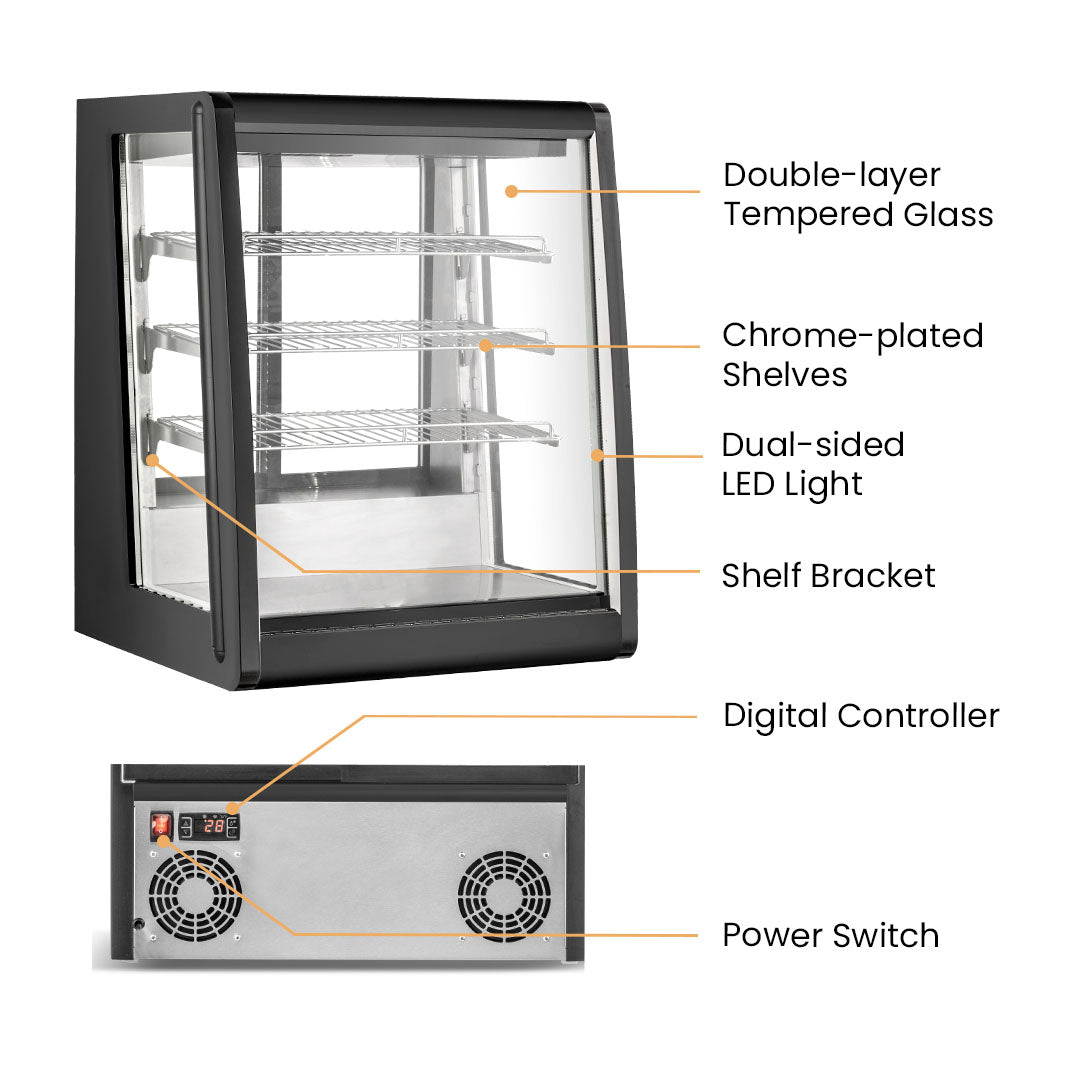 Bonvue FED CTA-246 - Countertop Angled Chilled Food Display 246L - image 3