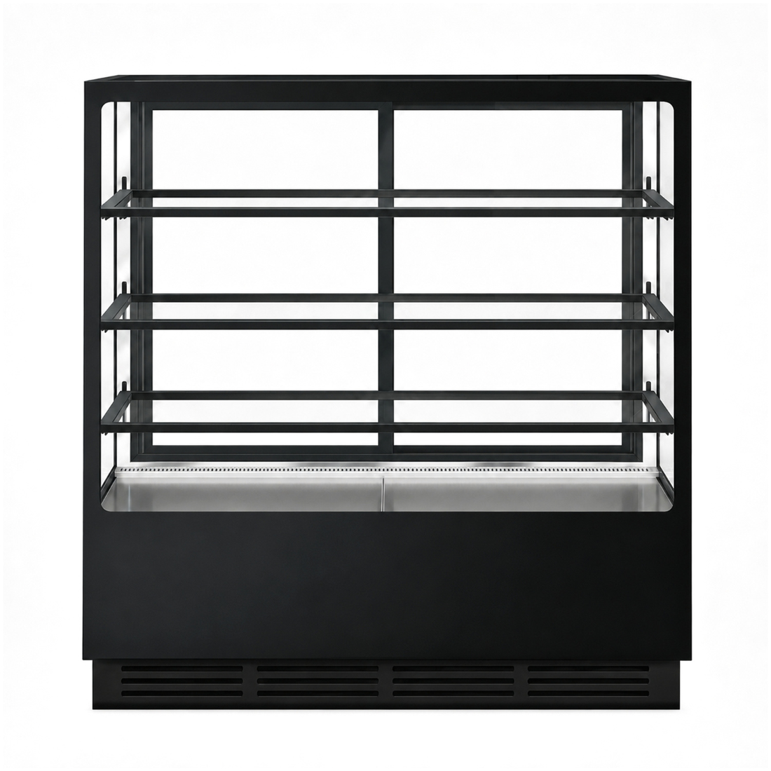 Bonvue FED CVS120-3B - 1200mm Noir Prime Square Cake Display 3 Shelves - image 3
