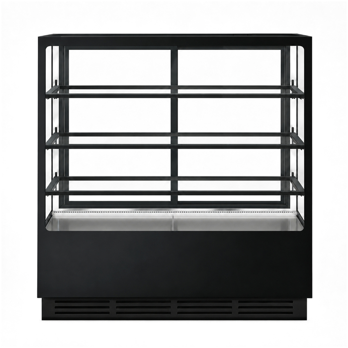 Bonvue FED CVS120-3B - 1200mm Noir Prime Square Cake Display 3 Shelves - image 3
