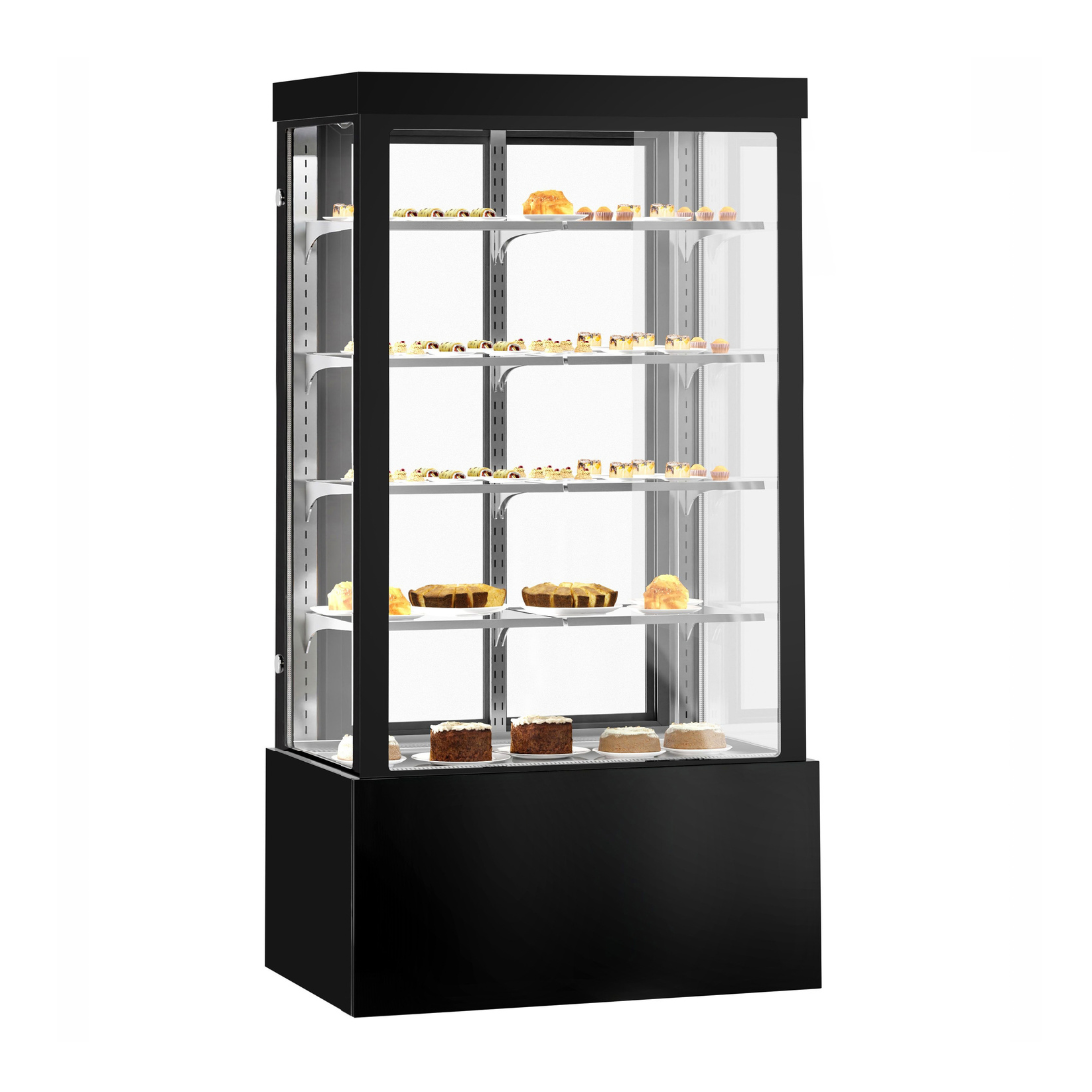 Bonvue FED CVS120-4B - 1200mm Noir Grand Square Cake Display 4 Shelves - image 2