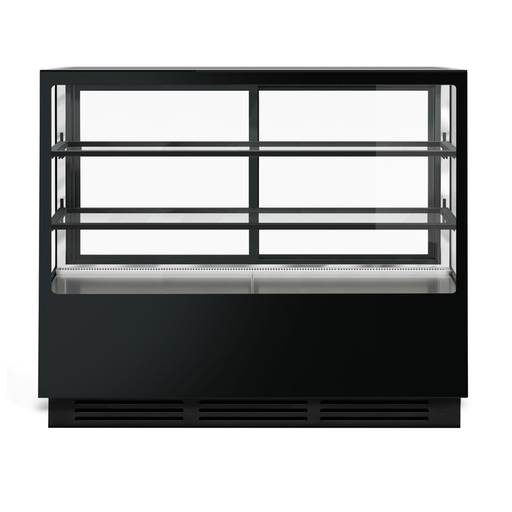 Bonvue FED CVS150-2B - 1500mm Noir Tot Square Cake Display 2 Shelves - image 2