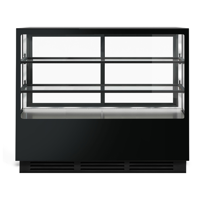 Bonvue FED CVS150-2B - 1500mm Noir Tot Square Cake Display 2 Shelves - image 2