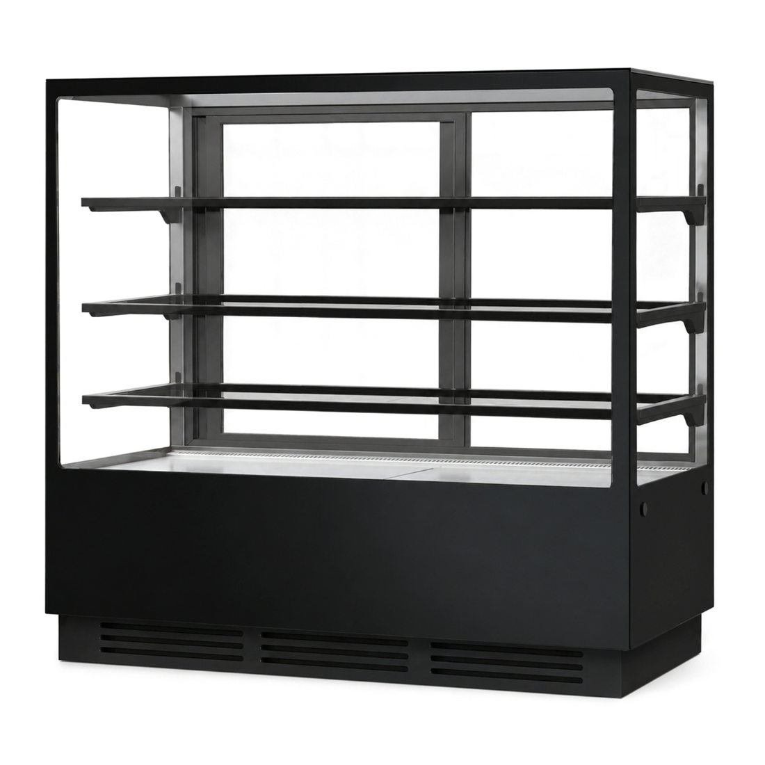 Bonvue FED CVS150-3B - 1500mm Noir Prime Square Cake Display 3 Shelves