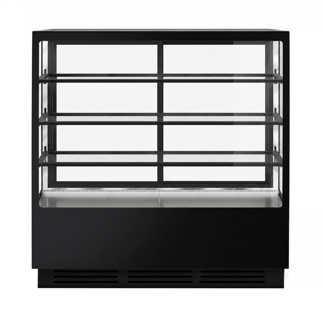 Bonvue FED CVS150-3B - 1500mm Noir Prime Square Cake Display 3 Shelves - image 3