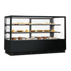 Bonvue FED CVS180-2B - 1800mm Noir Tot Square Cake Display 2 Shelves - image 2