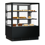 Bonvue FED CVS90-2B - 900mm Noir Tot Square Cake Display 2 Shelves - image 2