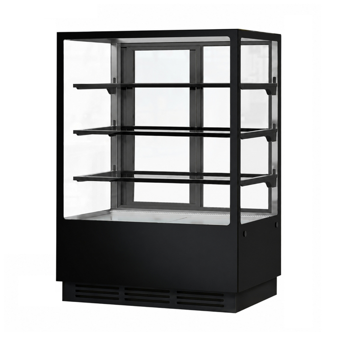 Bonvue FED CVS90-3B - 900mm Noir Prime Square Cake Display 3 Shelves