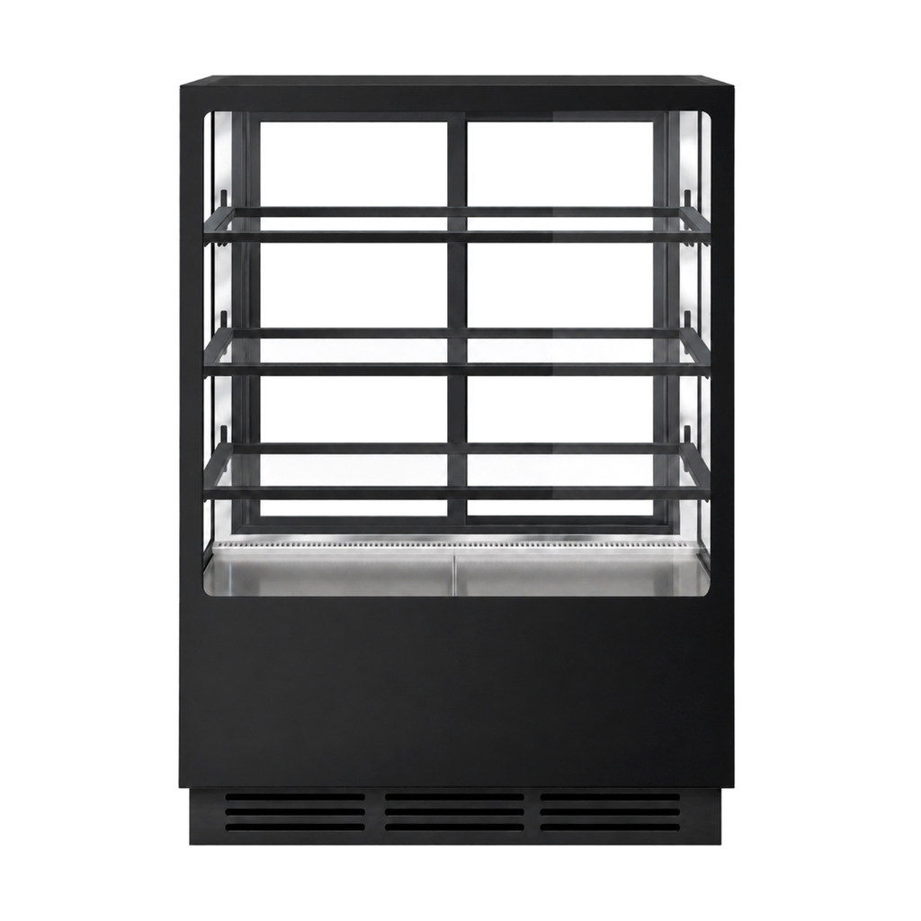 Bonvue FED CVS90-3B - 900mm Noir Prime Square Cake Display 3 Shelves - image 3