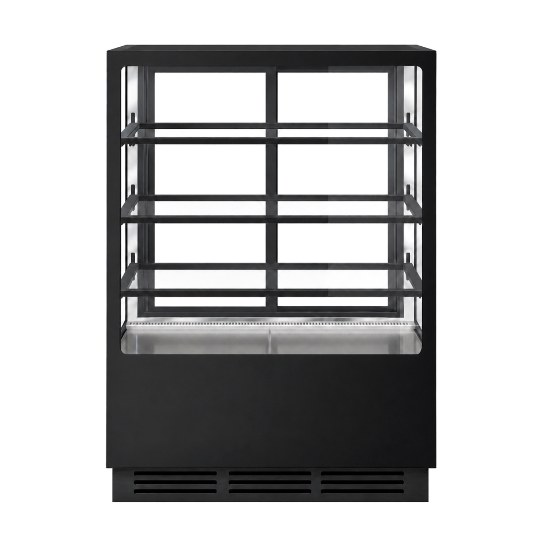 Bonvue FED CVS90-3B - 900mm Noir Prime Square Cake Display 3 Shelves - image 3