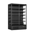 FED Thermaster DC-125B - Double Glass Door Panorama Multideck Display Fridge Black 1292L