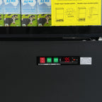 FED Thermaster DC-125B - Double Glass Door Panorama Multideck Display Fridge Black 1292L - image 8