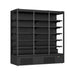 FED Thermaster DC-187B - Triple Glass Door Panorama Multideck Display Fridge Black 1939L