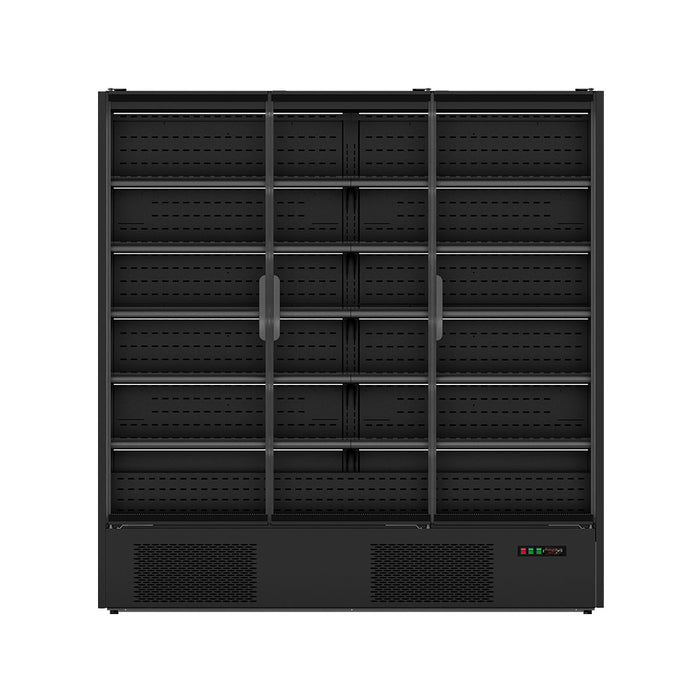FED Thermaster DC-187B - Triple Glass Door Panorama Multideck Display Fridge Black 1939L - image 7