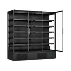 FED Thermaster DC-187B - Triple Glass Door Panorama Multideck Display Fridge Black 1939L - image 8