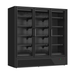 FED Thermaster DC-187BT - Triple Glass Door Multideck Display Freezer Black 1593L