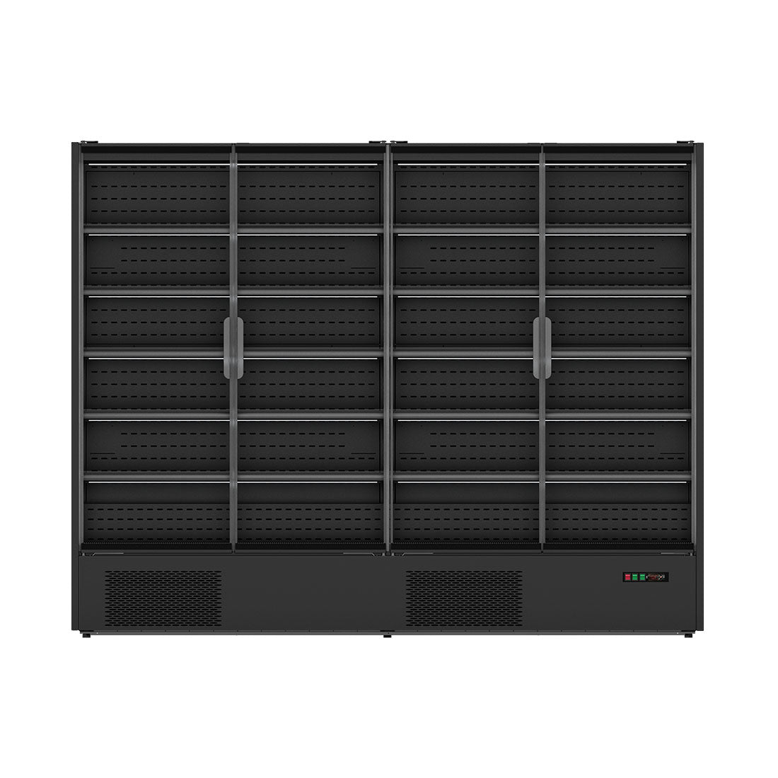 FED Thermaster DC-250B - Four Glass Door Panorama Multideck Display Fridge Black 2585L - image 7