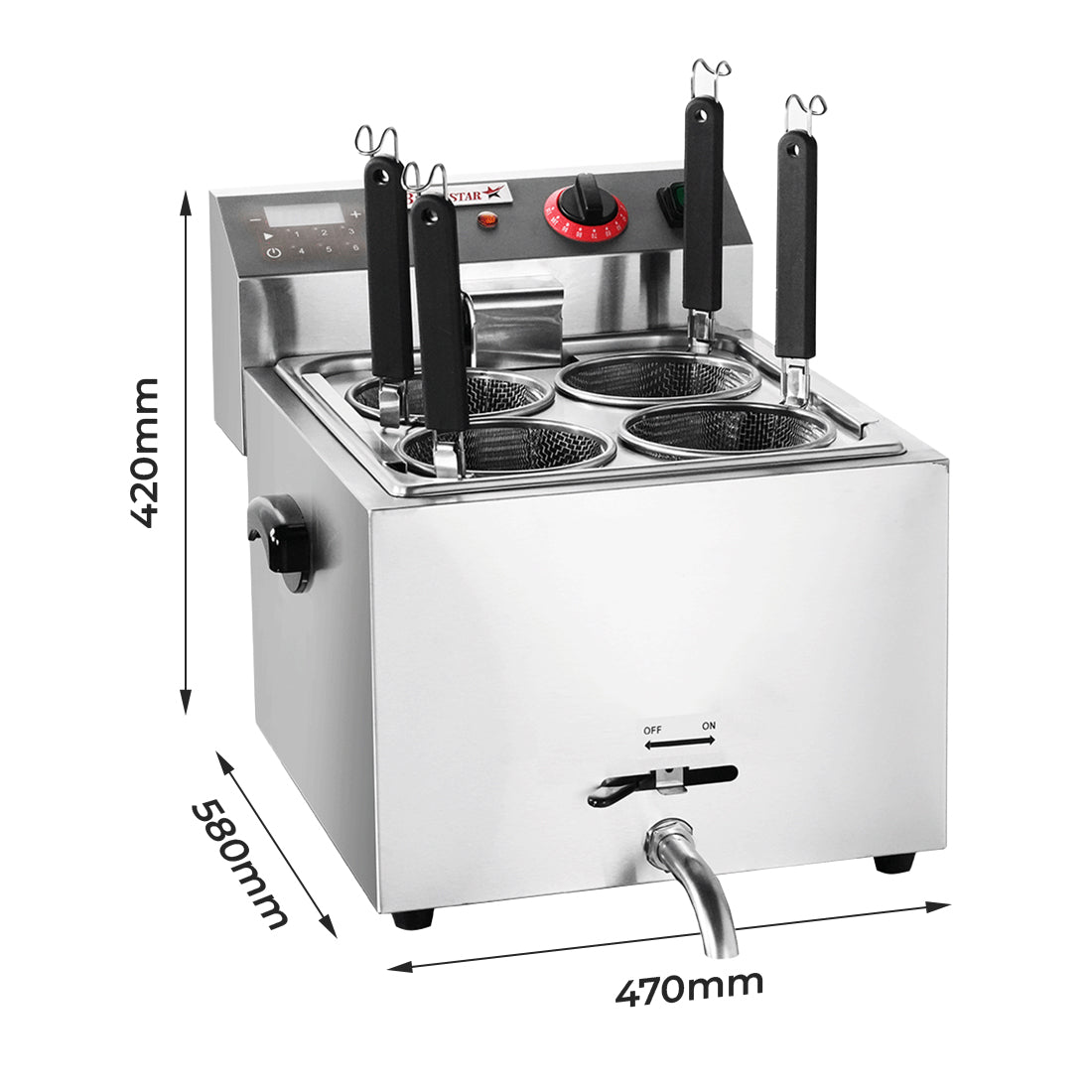 Benchstar DF-BP - 10L Electric Pasta Cooker with 4 Baskets - image 2