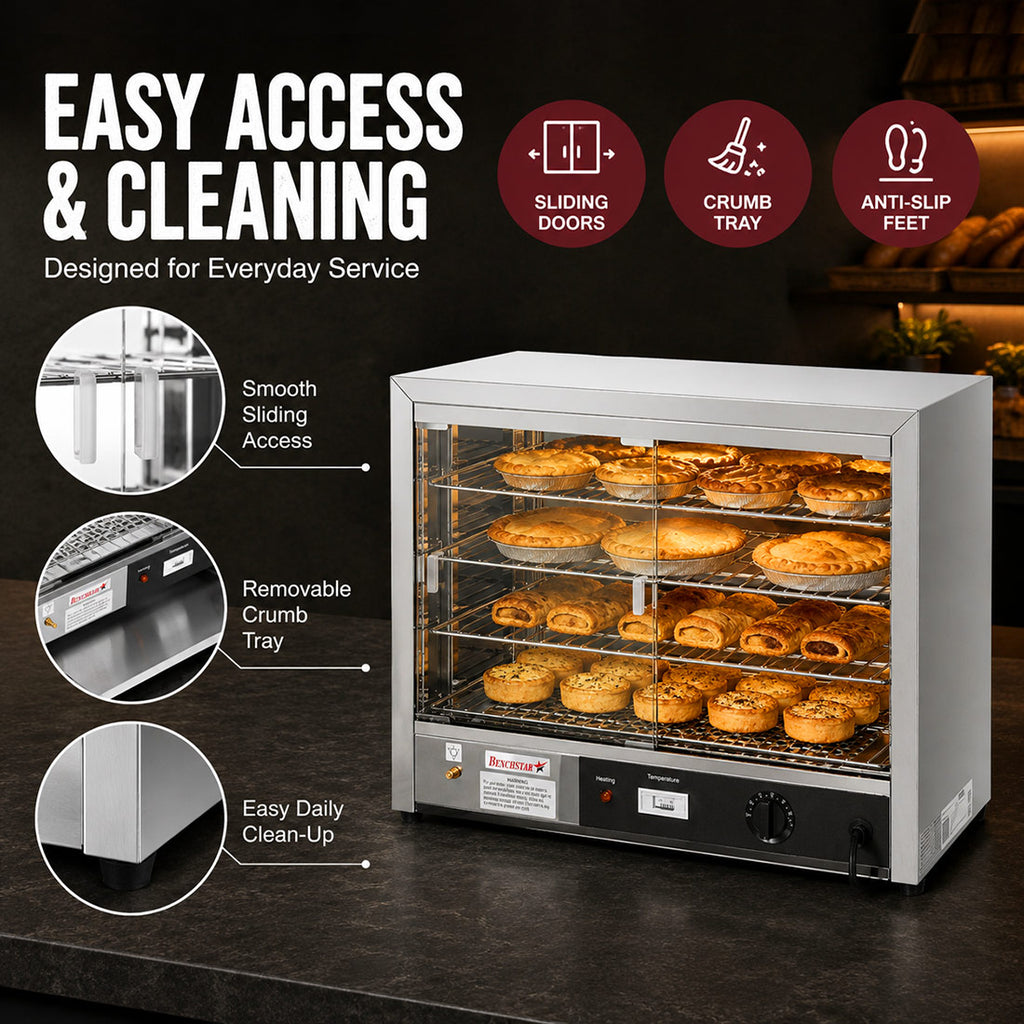 Benchstar DH-580E - Pie Warmer and Hot Food Display, 60 Pies, 4 Shelves - image 6