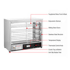 Benchstar DH-805E - Pie Warmer and Hot Food Display, 4 Shelves, 865mm - image 3