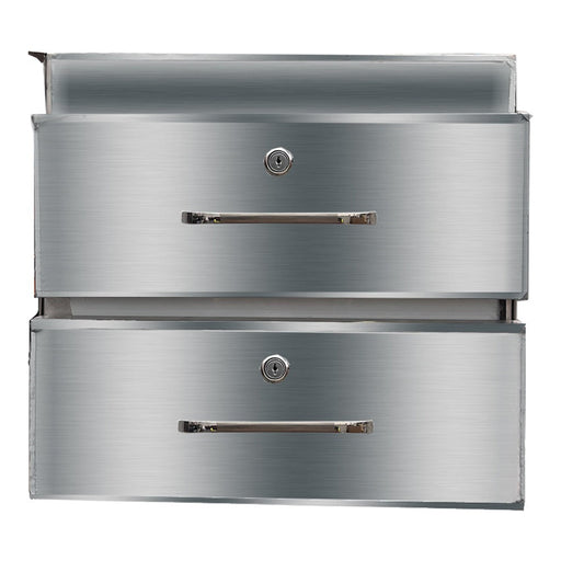 Modular Systems DR-02/A - Stainless Steel Double Drawer Unit for Premium Workbenches