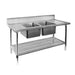 Modular Systems DSB6-1200C/A - Premium Stainless Steel Double Sink Bench, Centre Bowls, 1200 x 600mm