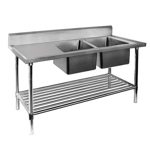 Modular Systems DSB6-1800R/A - Premium Stainless Steel Double Sink Bench, Right Bowls, 1800 x 600mm