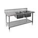 Modular Systems DSB7-1500R/A - Premium Stainless Steel Double Sink Bench, Right Bowls, 1500 x 700mm
