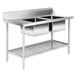 Modular Systems DSBD7-1500R/A - Premium Stainless Steel Dishwasher Inlet Bench with Double Sink, Right Hand 1500 x 700mm