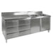 Modular Systems DSC-2100R-H - Stainless Steel Double Sink Cabinet with Doors & Drawers, Right Sinks 2100 x 700mm