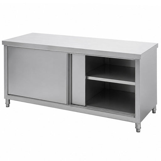 Modular Systems DTHT-1500-H - Stainless Steel Workbench Cabinet with Sliding Doors 1500 x 700mm