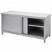 Modular Systems DTHT-1800-H - Stainless Steel Workbench Cabinet with Sliding Doors 1800 x 700mm