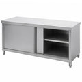 Modular Systems DTHT6-1500-H - Stainless Steel Workbench Cabinet with Sliding Doors 1500 x 600mm