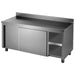 Modular Systems DTHT-1800B-H - Stainless Steel Workbench Cabinet with Sliding Doors & Splashback 1800 x 700mm