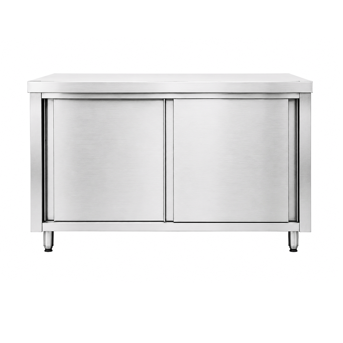 Modular Systems DTHT6-1200-H - Stainless Steel Workbench Cabinet with Sliding Doors 1200 x 600mm
