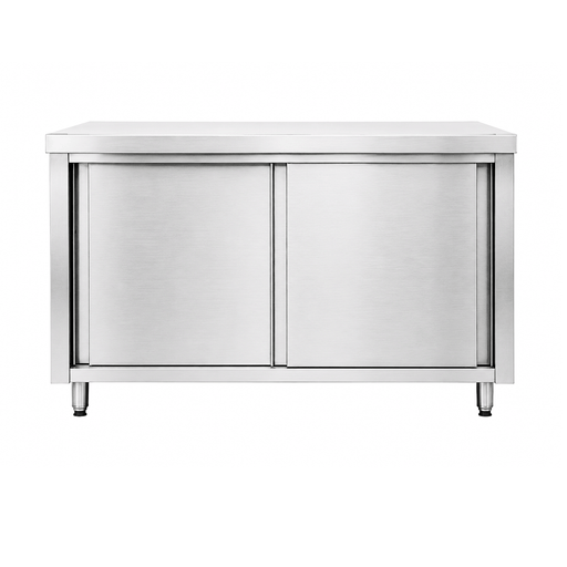 Modular Systems DTHT6-1200-H - Stainless Steel Workbench Cabinet with Sliding Doors 1200 x 600mm