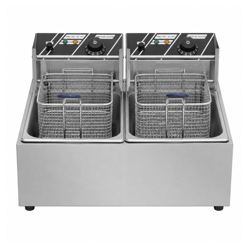 Benchstar EF-82E - 2 x 5.5L Double Tank Countertop Electric Fryer