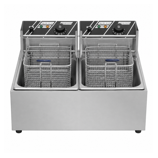 Benchstar EF-82E - 2 x 5.5L Double Tank Countertop Electric Fryer