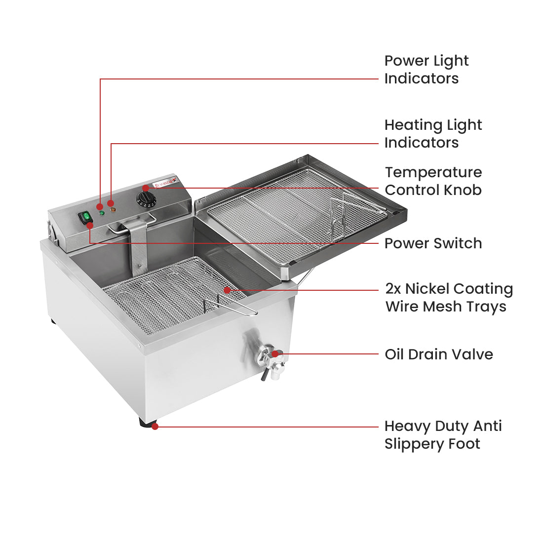 Benchstar EF-TE - Benchtop Electric Donut Fryer, 11L - image 3
