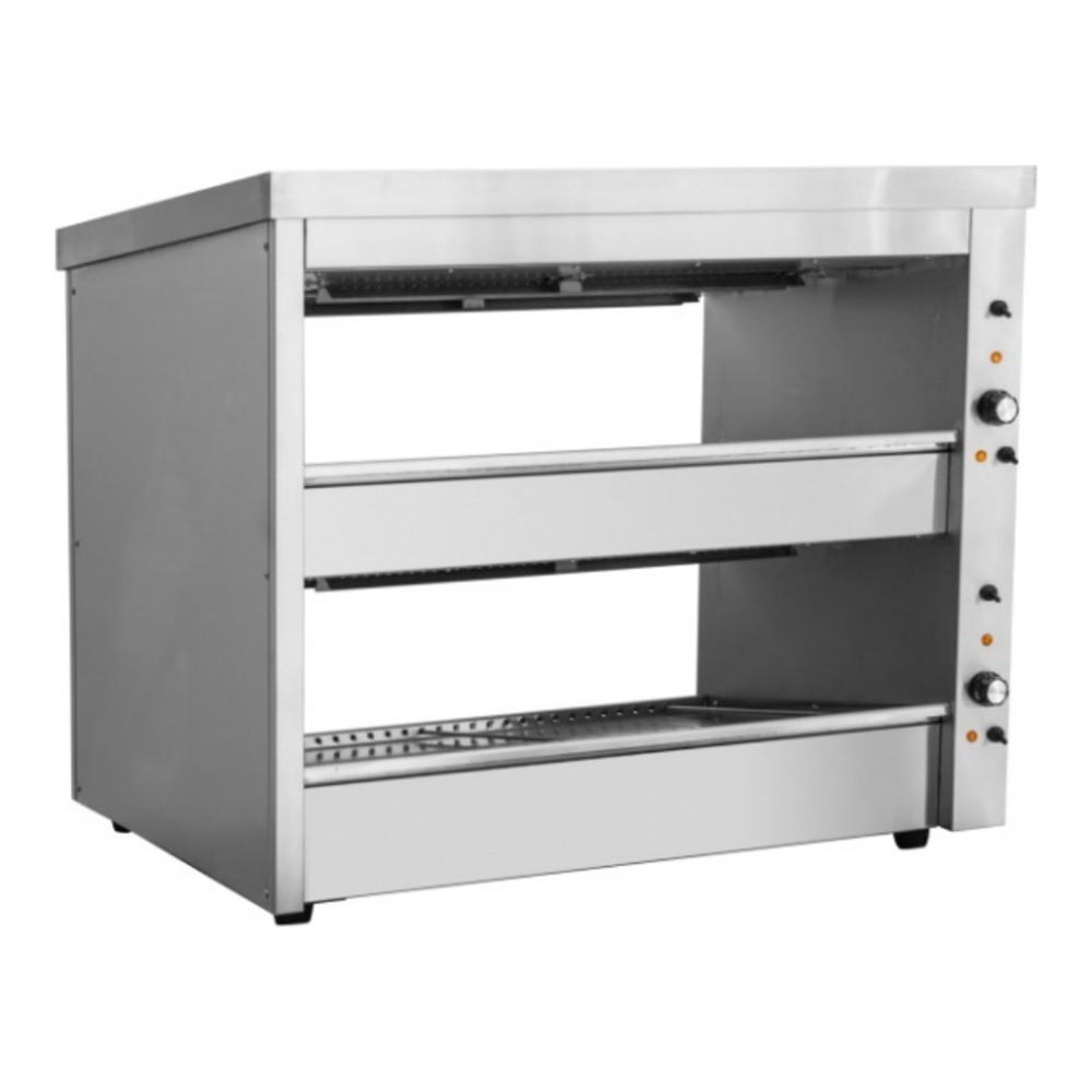 Benchstar EHW-100 - Hot Food Display Warmer, 2 Angled Shelves, 1000mm