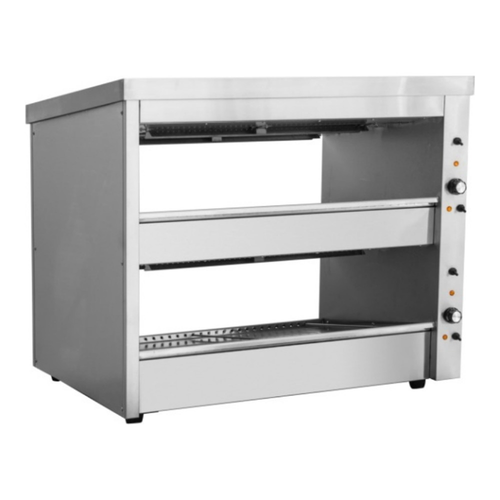 Benchstar EHW-100 - Hot Food Display Warmer, 2 Angled Shelves, 1000mm