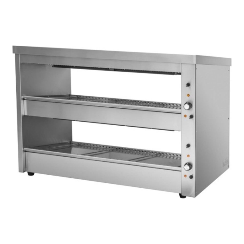 Benchstar EHW-120 - Hot Food Display Warmer, 2 Angled Shelves, 1200mm