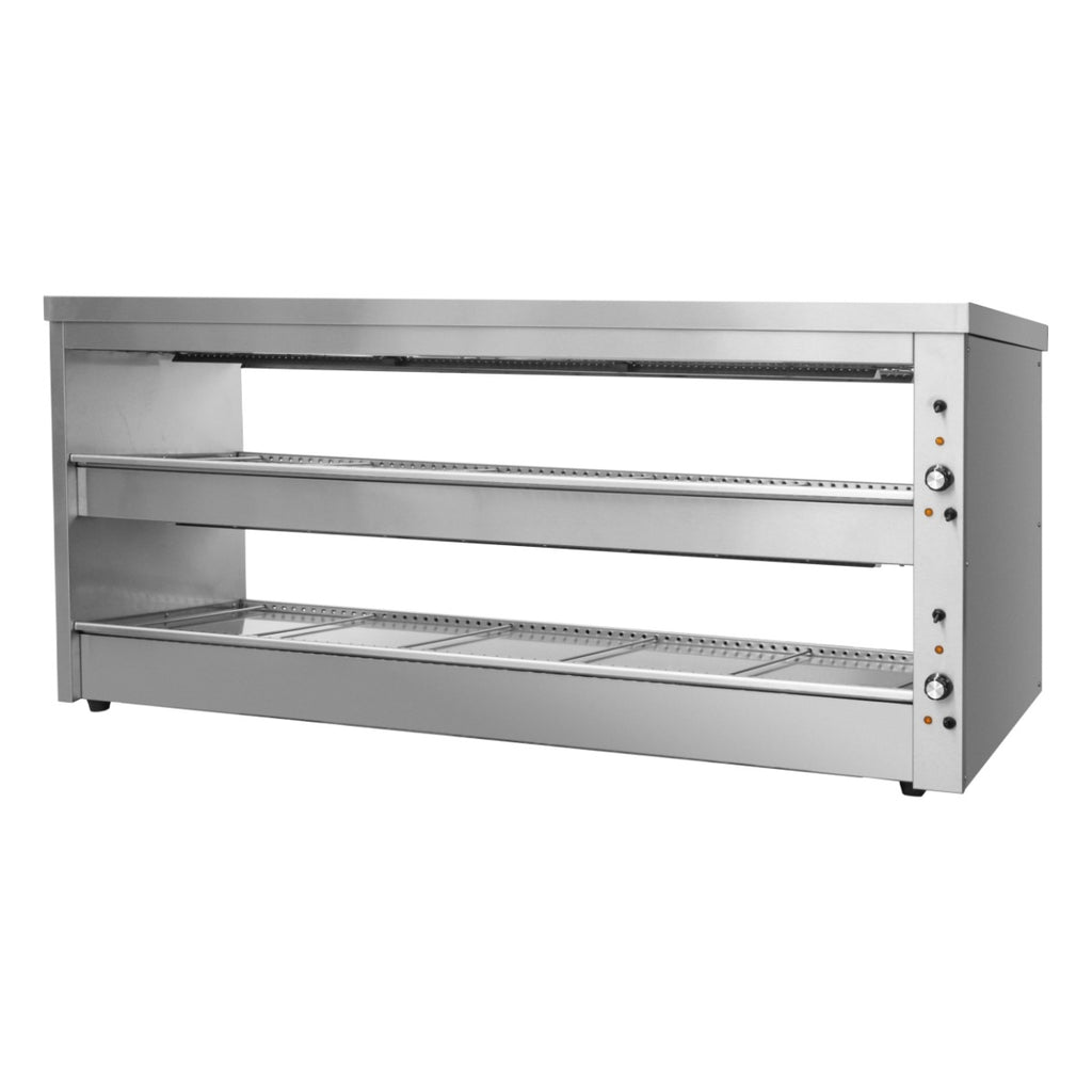 Benchstar EHW-180 - Hot Food Display Warmer, 2 Angled Shelves, 1800mm - image 8