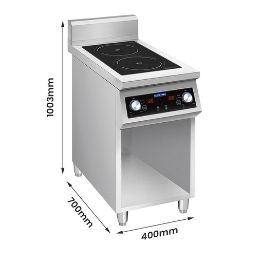 Electmax EIC7-400P - 700 Series 2 Burner Induction Cooktop with Splashback on Stand - image 2