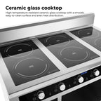 Electmax EIC9-1200P - 900 Series 6 Burner Induction Cooktop with Splashback on Stand - image 4
