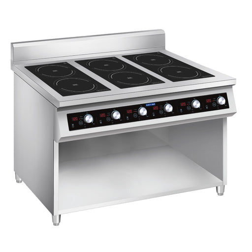 Electmax EIC7-1200P - 700 Series 6 Burner Induction Cooktop with Splashback on Stand