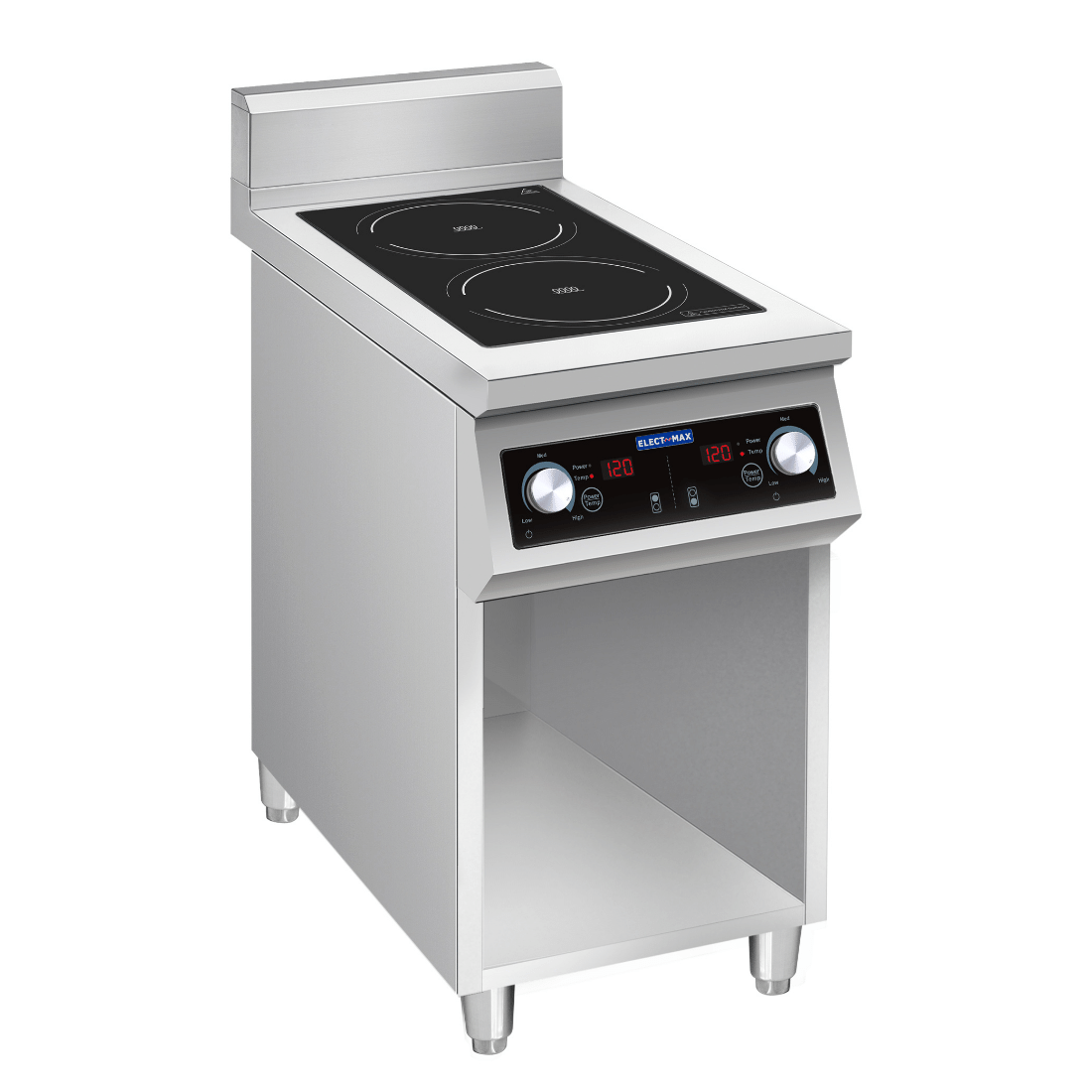 Electmax EIC7-400P - 700 Series 2 Burner Induction Cooktop with Splashback on Stand