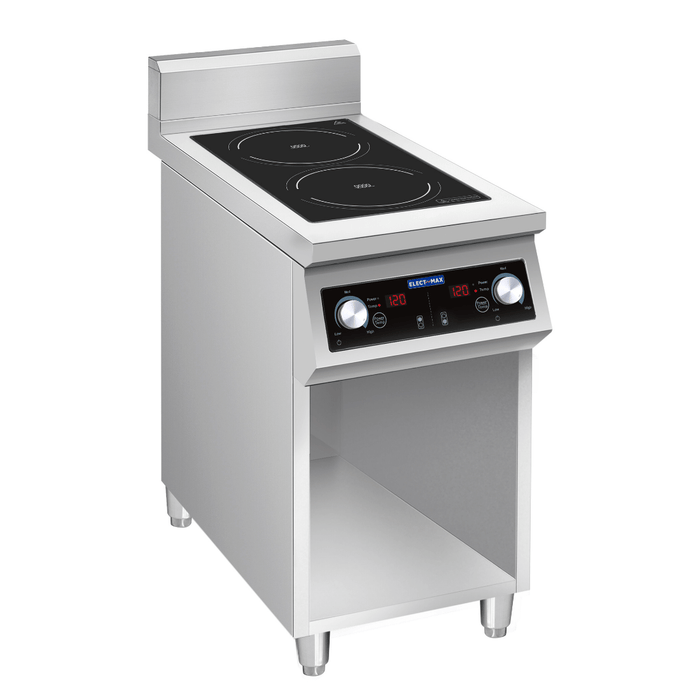Electmax EIC7-400P - 700 Series 2 Burner Induction Cooktop with Splashback on Stand