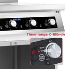 Electmax EIC9-1200P - 900 Series 6 Burner Induction Cooktop with Splashback on Stand - image 7